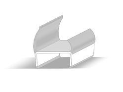 Дверний Ущільнювач (ущільнюючий профіль) 47мм Туреччина