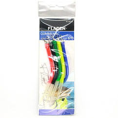 Морський монтаж Fladen Gummi Mac 5p Assorted Glowing 6/0 (17-821-60)