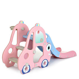 Гірка дитяча Bambi L-CC01 пластикова для дому 165х68х76, з кільцем