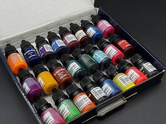 Набір рідких барвників для виготовлення свічок і мила концентровані пігменти 24 кольорів по 5 мл