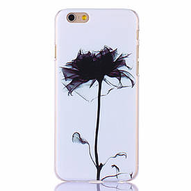 Чохол для Iphone SE з картинкою чорний квітка