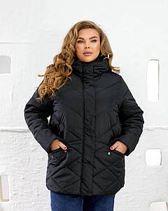 Куртка жіноча на блискавці з кнопками 256кв р.50-60 батал New тепла