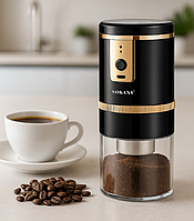 Електрична кавомолка подрібнювач 250 мл Кавомолка для помjлу кави та спецій Акумуляторна кавомолка