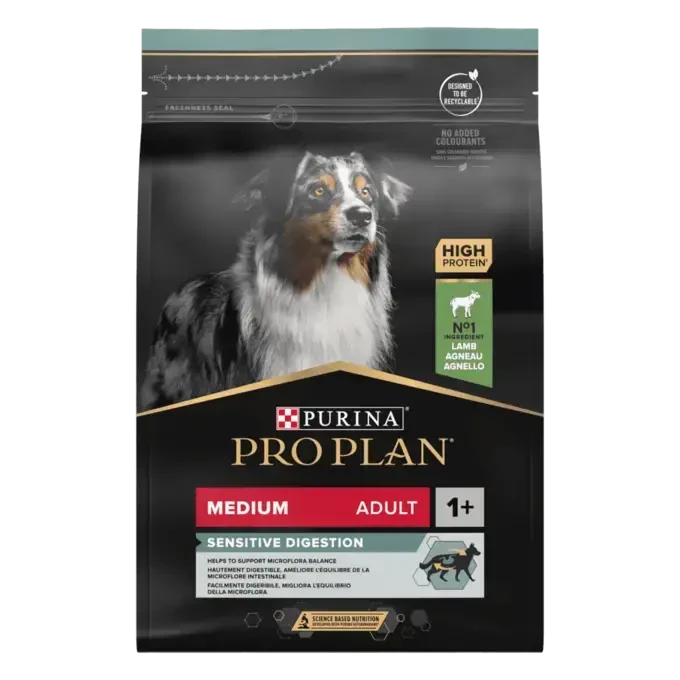 Пуріна Про План Medium Adult Sensitive Digestion сухий корм для собак середніх порід, ягня 14КГ, фото 1
