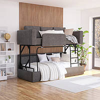 Диван-трансформер RUMI (Stone) Темно-сірий ТМ Knap Knap