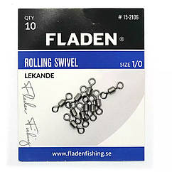 Вертлюжок Fladen Rolling Swivel size 1/0 5pc (15-2110)