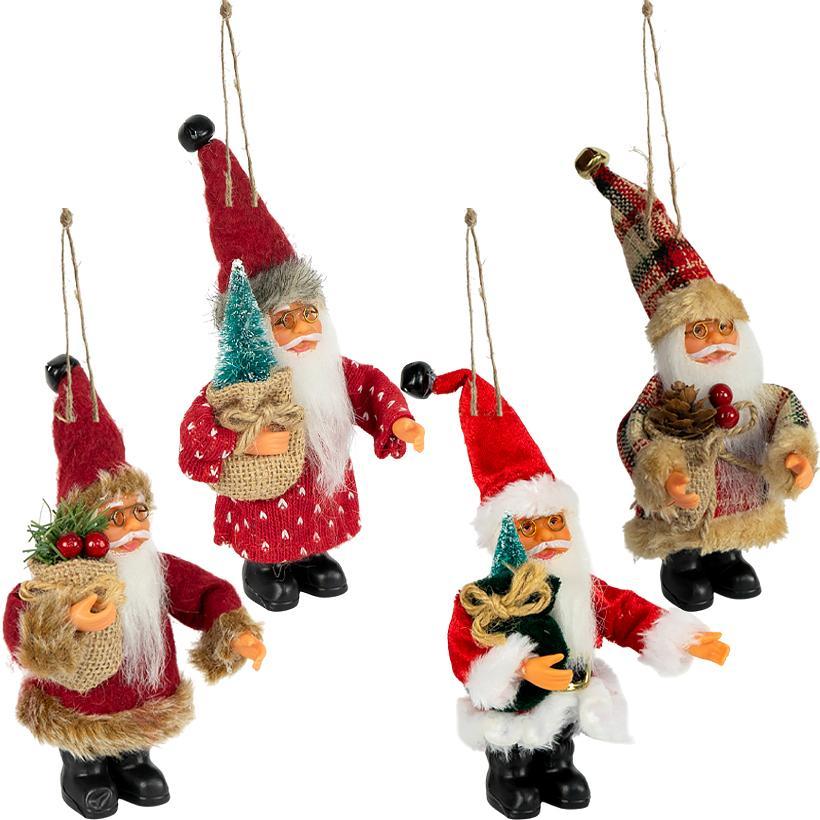 Іграшка новорічна Санта Клаус, 15 см, підвісна (СХ-12), фото 1