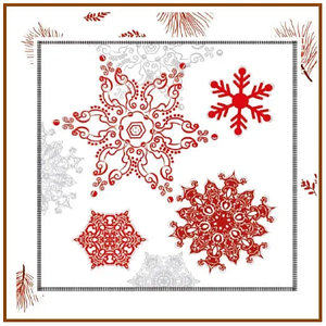 Серветка ТМ "La Fleur" 33х33, 2 шари, 16 шт., "Червоний декор"