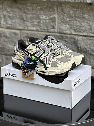 Термо Asics Gel Kahana 8 Beige Black Gore-Tex Асікс Кахана 8 бежеві горе тех шкіра єврозима утеплені, фото 1