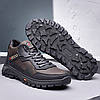 Зимові чоловічі шкіряні черевики, кросівки коричневі утеплені з натуральної шкіри на хутрі на зиму для чоловіків, розмір 40-45, фото 4