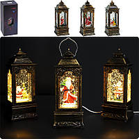 Новорічний декоративний ліхтар з музикою, снігом і підсвіткою (XC-109)