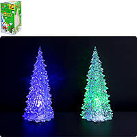 Нічник новорічний "Ялинка", 17 см, прозора, LED (CX-1)