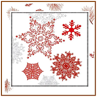 Серветка ТМ "La Fleur" 33х33, 2 шари, 16 шт., "Червоний декор"