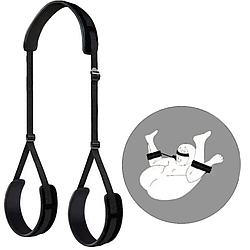 Ремінь для підтримки ніг під час інтиму С2184, нейлоновий, чорний