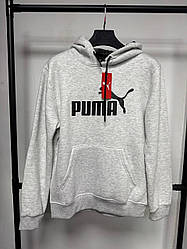 Чоловіча брендова тепла худі Pm, чоловіча зимова кофта меланж. Кофти світшоти. Чоловічий одяг