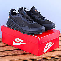 Термо Зимові Чоловічі Кросівки Nike Air Zoom графіт з чорним