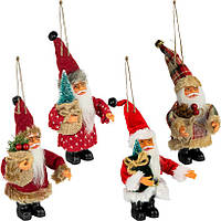 Іграшка новорічна Санта Клаус, 15 см, підвісна (СХ-12)