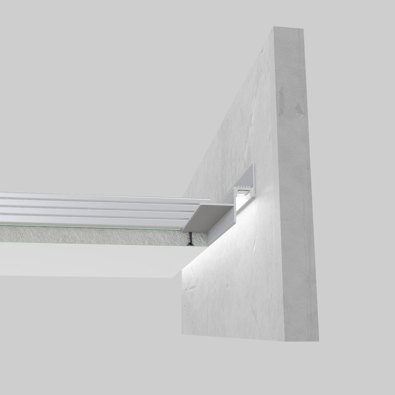 Профіль тіньового шва з LED-підсвіткою- ACT-14/12 без покриття