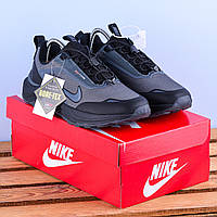 Термо Зимові Чоловічі Кросівки Nike Air Zoom сірий з чорним