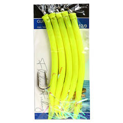 Морський монтаж Fladen Rubber Mac 5pcs size 12/0 Yellow (17-819-120)