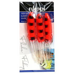 Морской монтаж Fladen Winged Octopus red/black 3-hooks 8/0 (17-1416-8-0)