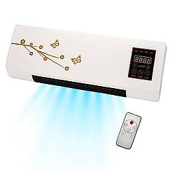 Настінний тепловентилятор 2000Вт, від мережі + пульт ДК, Wall Air Cooler / Обігрівач електричний на стіну