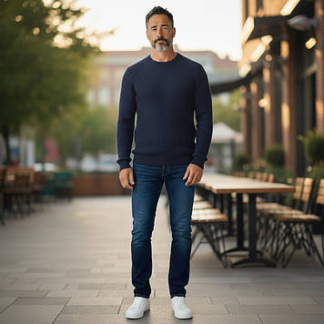 Реглан чоловічий Tony Montana T5044 LACIVERT 17% шерсть, 17% поліестер, 66% акрил L(Р)