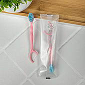 Одноразова зубна щітка та нитка 2в1 Dr.Emma Easy FlossBrush (рожева), 1 шт