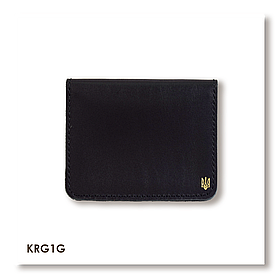 Картхолдер для карток з маленьким гербом (чорний)