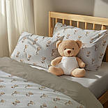 Сатин digital "Тедді " з зірочками на світло-сірому тлі No SKD-160-083b, фото 8