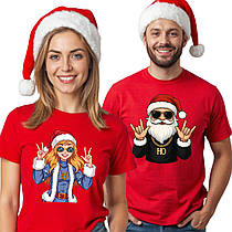 Набір футболок Санта і Снігурка