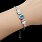 Опал блакитний срібний браслет, 0433ТО, фото 2