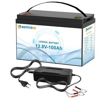 1.28 кВт·год акумулятор BottioNe LiFePO4 12.8V 100Ah — для ІБП та резервного живлення