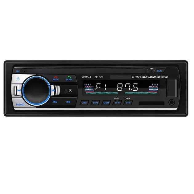 Автомагнітола 1 DIN JSD 530 з Bluetooth, Радіатором, 4 виходами, 2*USB, SD та Євророз'ємом iC227, фото 1