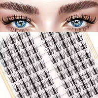 Накладні пучкові вії/Лучики/Анімі/для приклеювання клеєм у домашніх умовах 12-16 мм/96 шт. Аніме -2