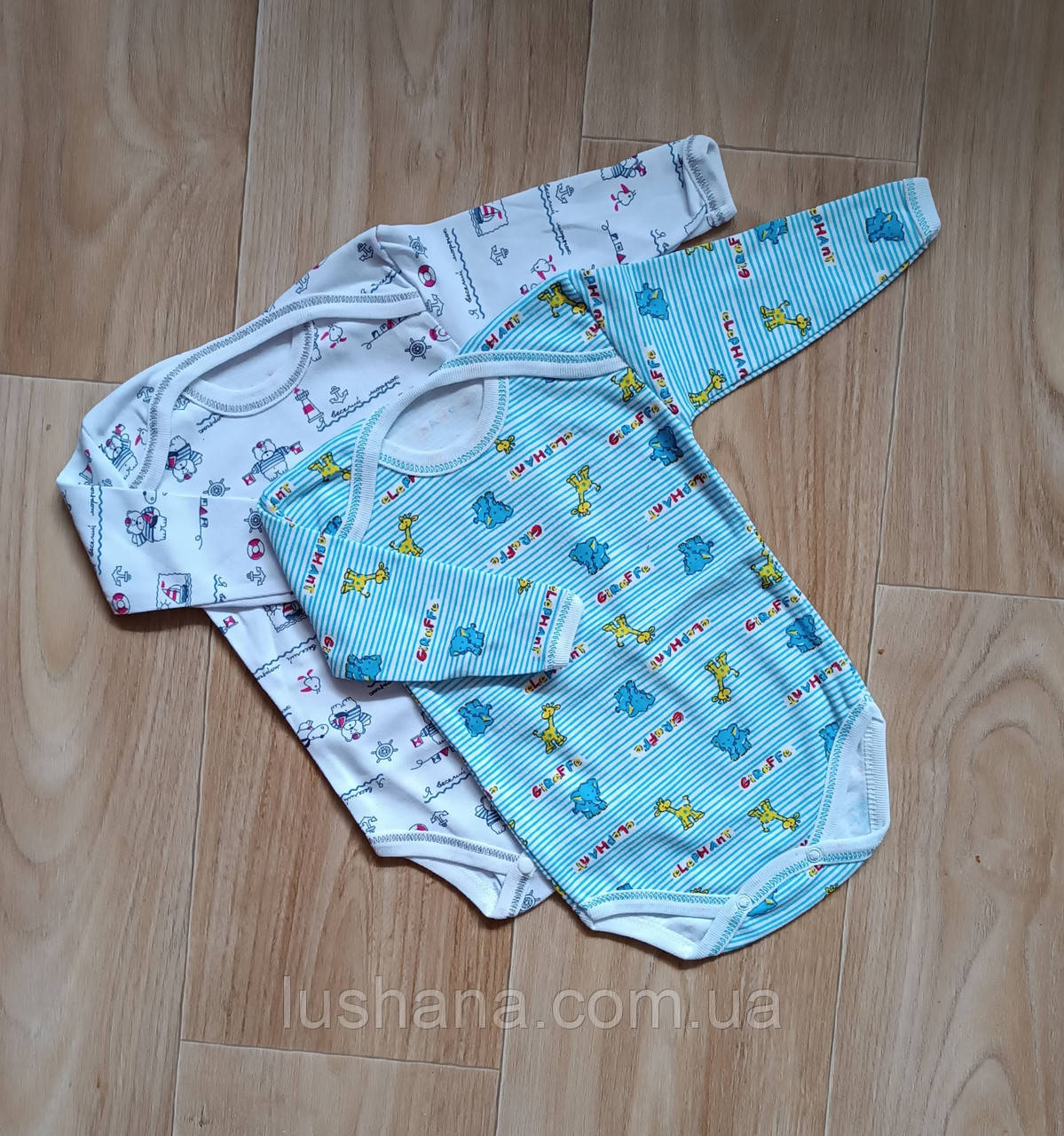 Боді на хлопчика / інтерлок / р.80 / 9-12 місяців / 1 шт. / блакитний, фото 1