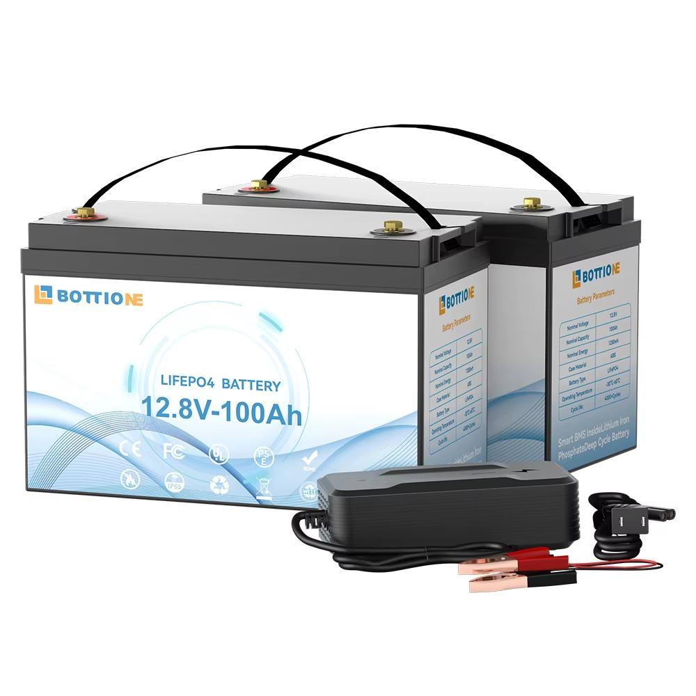 Акумулятор LiFePo4 12.8v 100Ah літій-залізо-фосфатний BMS 1280Wh BottioNe, фото 1
