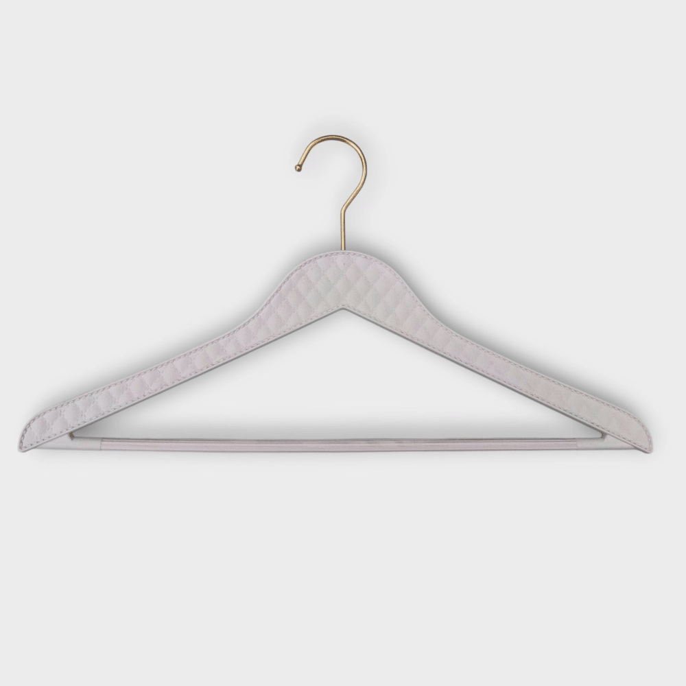 Плічки вішалки 34 см білі тремпеля шкіряні з поперечиною  для одягу упаковка 5 шт, фото 1