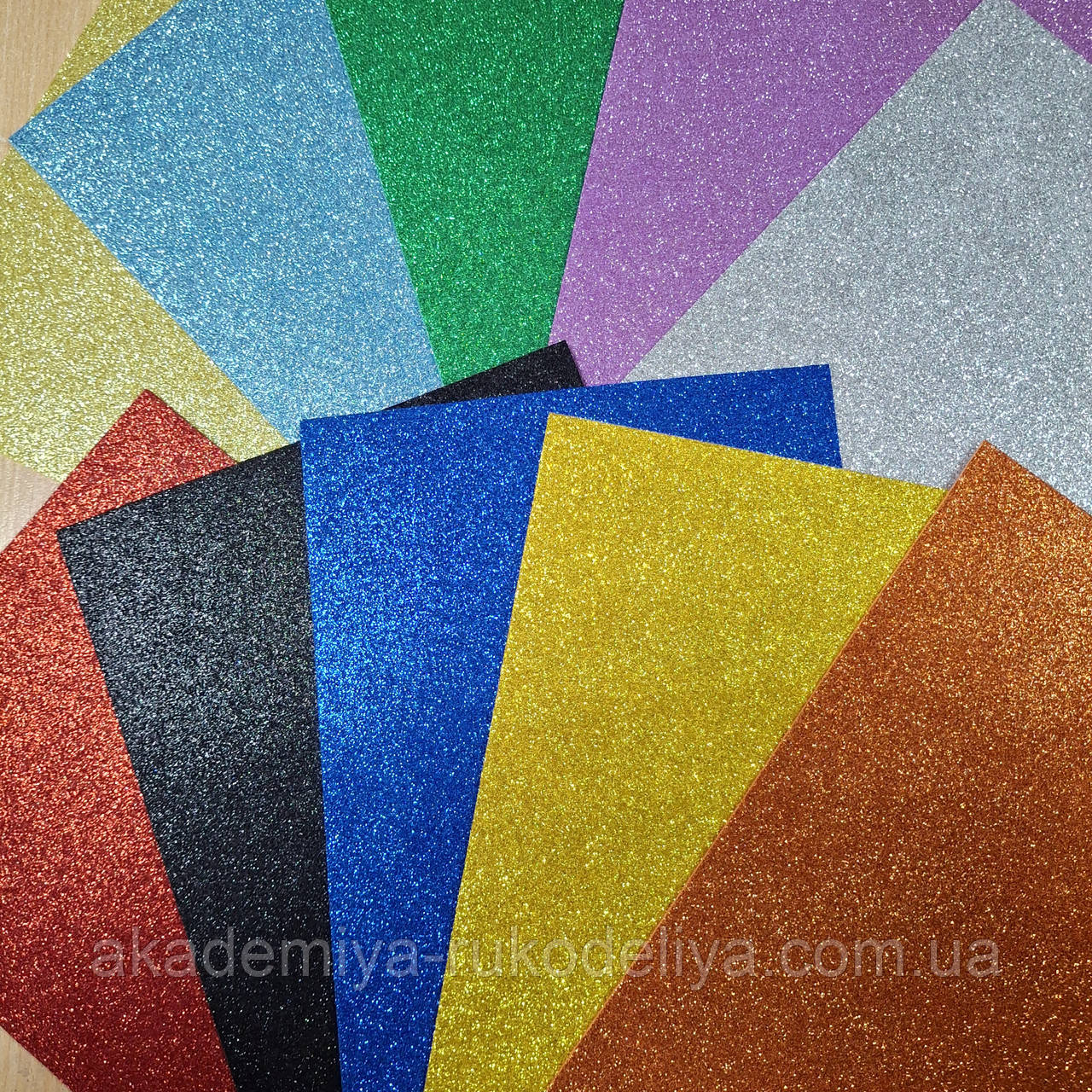 Глітерний фоаміран 20 на 30 см набір 10 шт. СУПЕР ЦІНА, фото 1