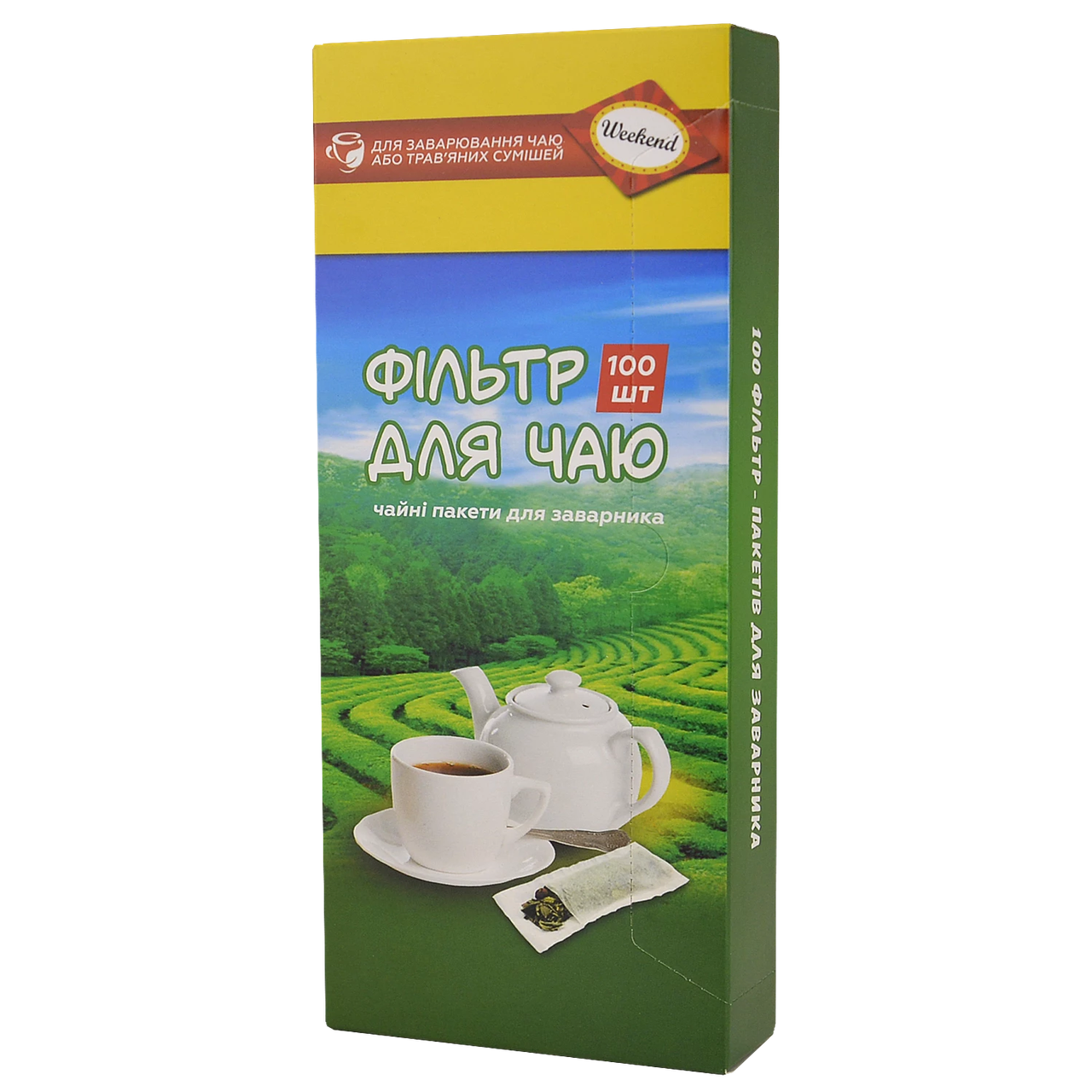 Фільтр-пакети для чаю під чайник (100 шт) — Weekend, фото 1