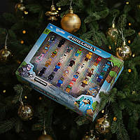 Дитячий набір фігурок 24 шт з героями та зброєю з гри майнкрафт у стилі Лего