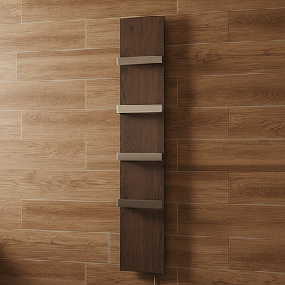 Керамічна рушникосушка 420ТB (4R) коричневе дерево, з програматором