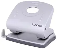 Діркопробивач до 30 арк., Economix, метал. корпус, з лінійкою 40132