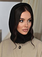 Жіночий капор Selena з екохутра чорний