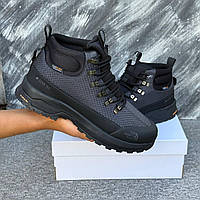 Чоловічі зимові кросівки The North Face Glenclyffe сірі утеплені з хутром водонепроникні гортекс