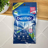 DenTek Міжзубні очищувачі 3 в 1, з покращеним фторидним покриттям, 16 шт