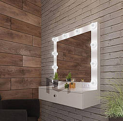 Робоче місце візажиста M611 MIA підвісне дзеркало з висувною скринькою та підсвічуванням