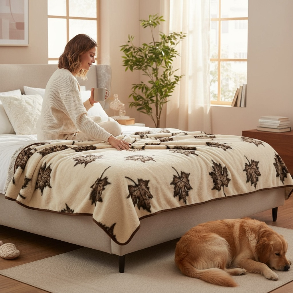 Плед-покривало з овчини 998 150х200 см, фото 1