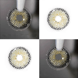 Сірі Лінзи Аврора Грей | Кольорові лінзи для краси ( Нульовки ) | Натуральні-Природні | Для світлих - чорних очей, фото 9