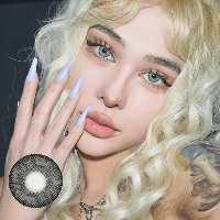 Сірі Лінзи Аура Абсолют | Кольорові лнзи для краси ( Нульовки ) |  Натуральні-Природні | Для світлих - чорних очей